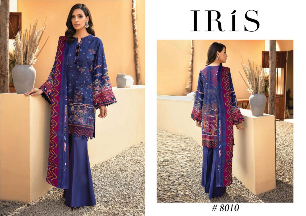 Iris Vol-8 Pakistani Style Karachi Print Salwar Suits Catalog