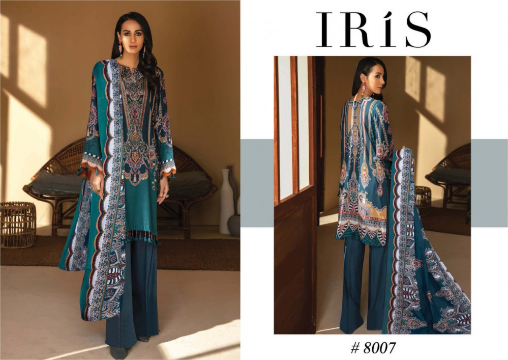 Iris Vol-8 Pakistani Style Karachi Print Salwar Suits Catalog