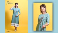Destiny International Delight Vol-2 Rayon Rich Look Art Hand Work Kurti Catalog