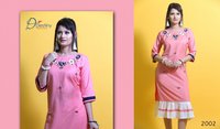 Destiny International Delight Vol-2 Rayon Rich Look Art Hand Work Kurti Catalog