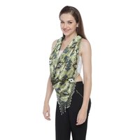 As Per Pic Triangular Fringes Printed  Scarves