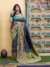 Shubhvastra Minakari Vol-1 Banarasi Silk Festival Wear Saree Catalog
