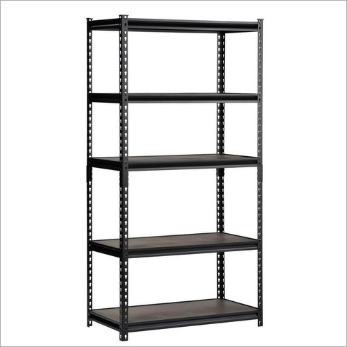 Steel Slotted Angle Rack - Mild Steel, 300-400 Kg Storage Capacity, 4 Layer | Long Service Life, Polished Surface Finish, Industrial & Warehouse Use