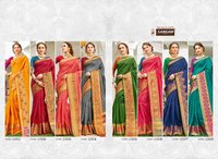 Sangam Prints Udaan Cotton Handloom With Designer Pallu Saree Catalog