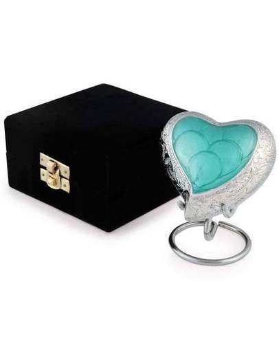 Brass Heart Urn With Engraving