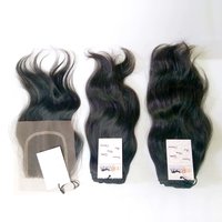 Natural Raw Unprocessed Virgin Wavy Hair Bundle With Lace Closure