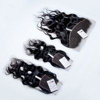 Top Quality Virgin Remy Indian Natural Raw Wavy Thin HD Lace Frontal Closure