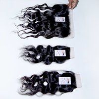 Top Quality Virgin Remy Indian Natural Raw Wavy Thin HD Lace Frontal Closure