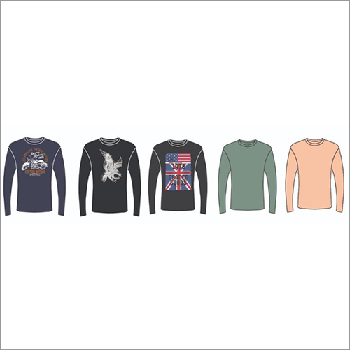 Mens Crew Neck Full Sleeves T-Shirts - Cotton Blend, O-Neck Design, Long Sleeves for Comfort and Style