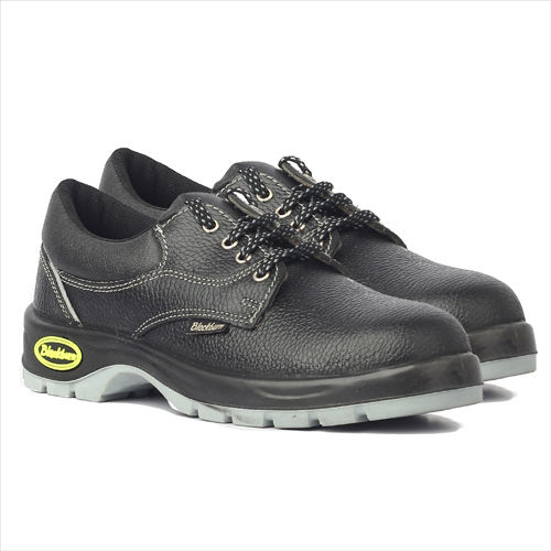 Pu Mens Black Safety Shoes