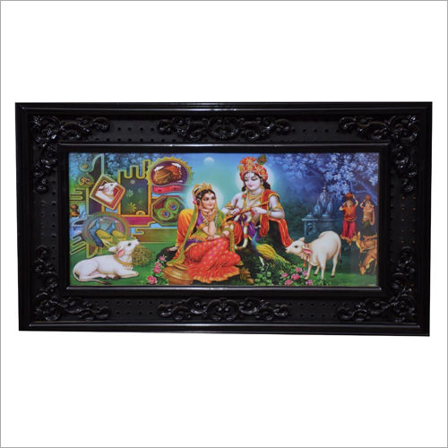 Religious Photo Frame - Plastic & Other Material, Different Sizes Available, Black Color | Elegant Design for Spiritual Memories