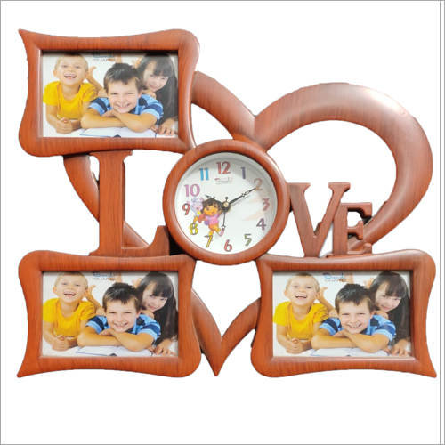 Decorative Family Photo Frame - Plastic, Different Sizes Available | Modern Brown Design