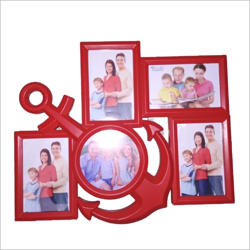 Red Plastic Family Photo Frame