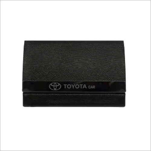 Dual Visiting Card Holder - Steel, Rectangular, Plastic Rubber Cover | Good Quality, Office Use, Safely Stores Personal Cards