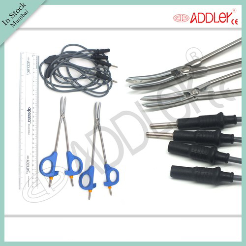 Brand New Addler Laparoscopic Bi-clamp With Cable Set Of 2 ( Size - Small & Large )