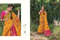 Sangam Prints Sheesha Cotton Handloom Printed Saree Catalog