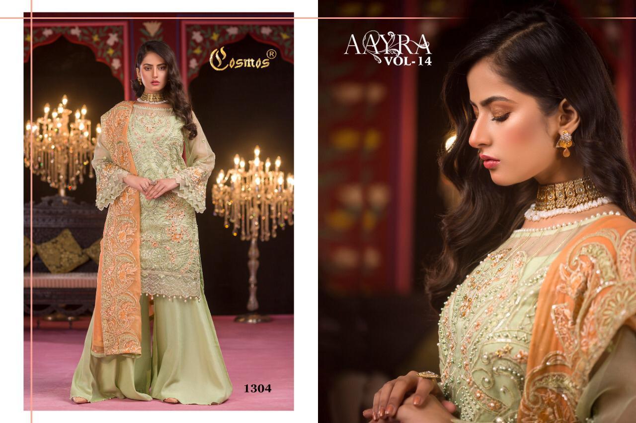 Cosmos Aayra Vol-14 Pakistani Style Salwar Kameez Catalog