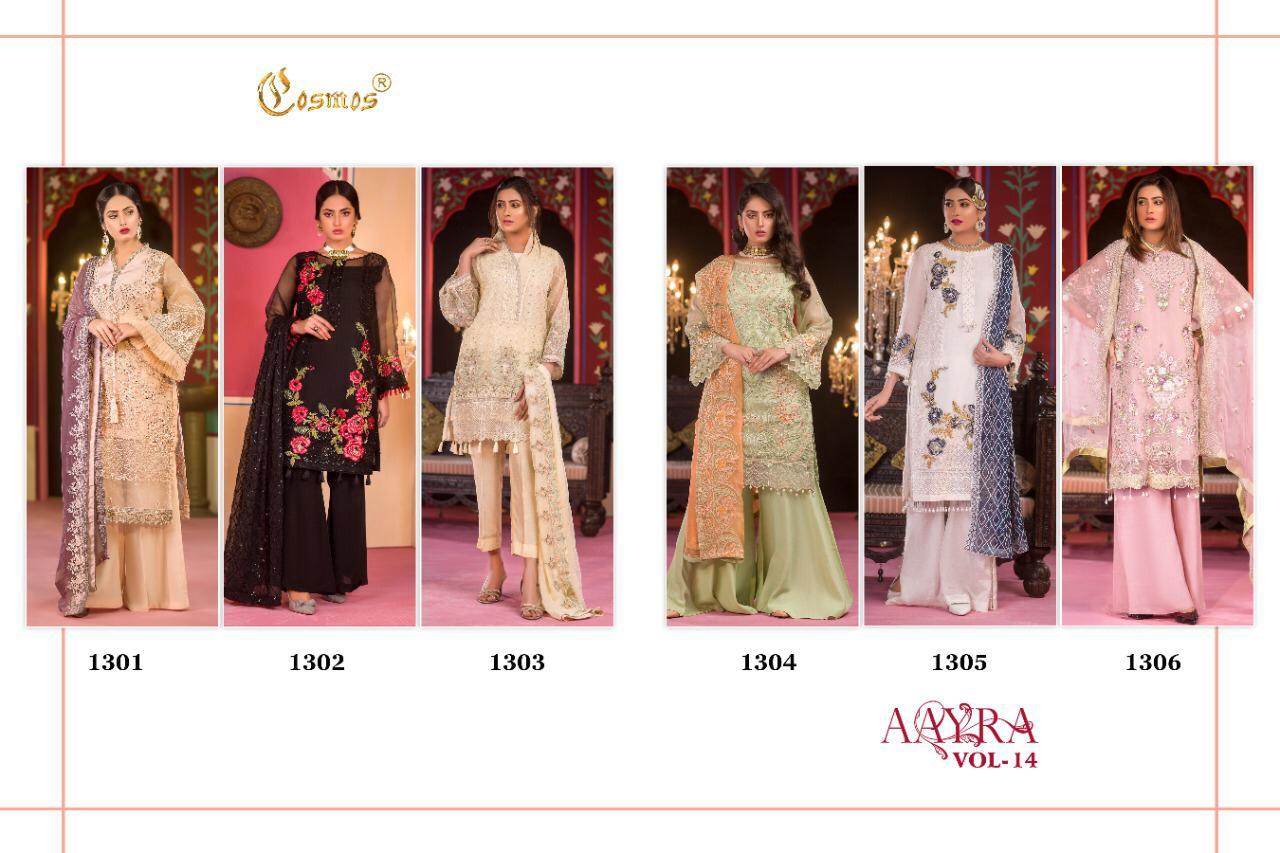 Cosmos Aayra Vol-14 Pakistani Style Salwar Kameez Catalog