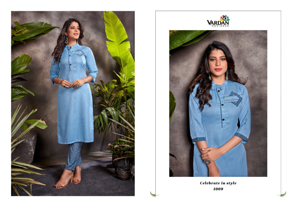 Vardan Designer Spark Vol-1 Kurti With Pent Pair Catalog