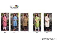 Vardan Designer Spark Vol-1 Kurti With Pent Pair Catalog