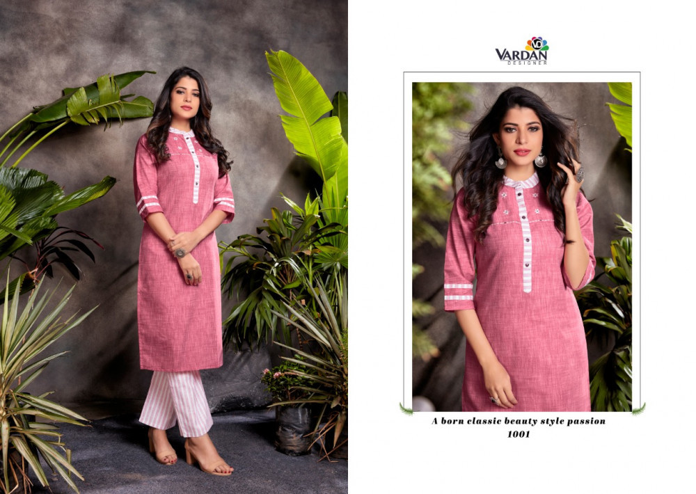 Vardan Designer Spark Vol-1 Kurti With Pent Pair Catalog
