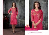 Kanasu Ruhani Rayon Straight With Work Designer Kurti Catalog