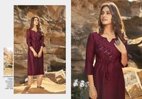 Kalaroop Octavia Vol 5 Linen Silk With Fancy Handwork Kurti Catalog