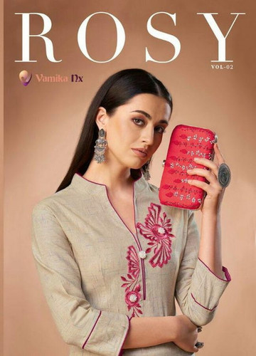 Arihant Vamika Nx Rosy Vol-2 Premium Cotton Casual Wear Kurti Catalog