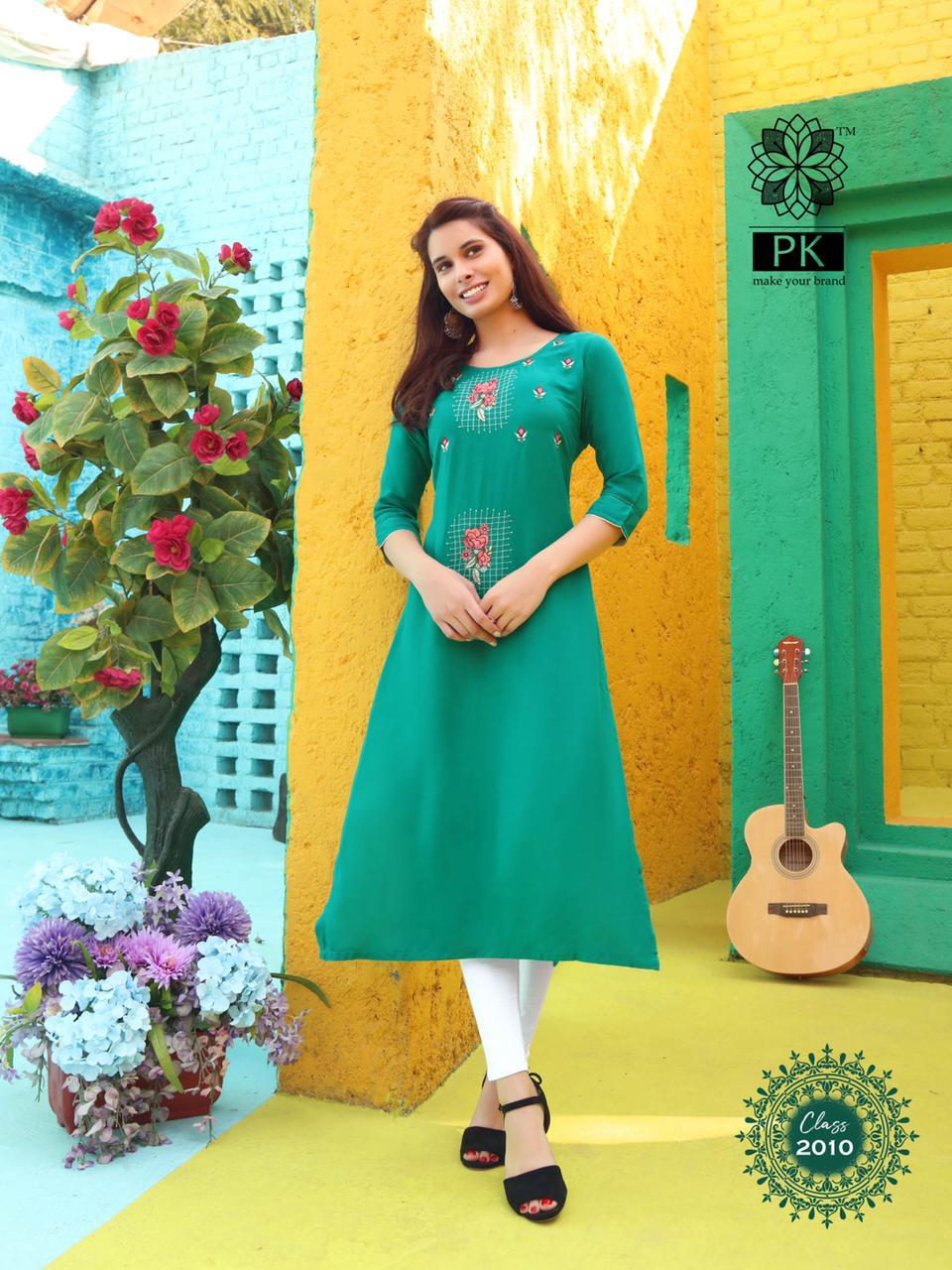 Aradhna Fashion Class Vol 2 Heavy Rayon Embroidery Work Kurti Catalog