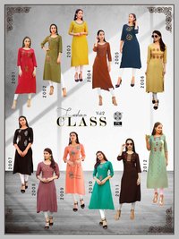 Aradhna Fashion Class Vol 2 Heavy Rayon Embroidery Work Kurti Catalog