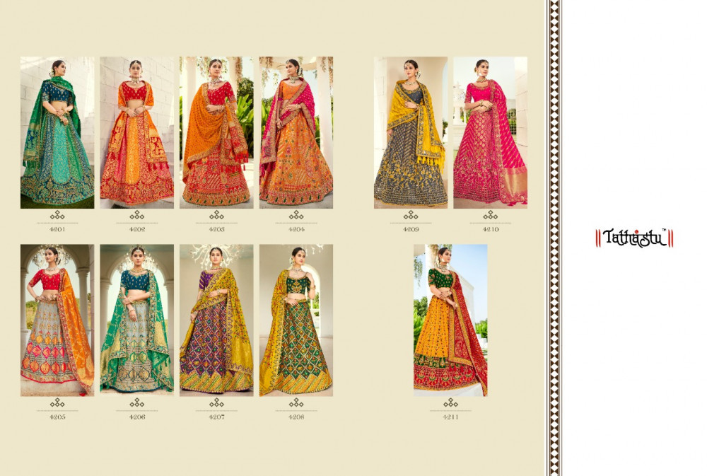 Tathastu 4201-4211 Seriess Chanya Choli Wedding Catalog Collection
