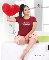 Kavyansika Capri Night Suit 564 Hosiery Cotton Night Suit