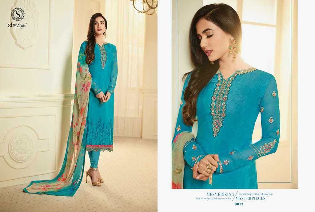 Shaziya Garden Crape Straight Salwar Kameez Catalog Collection
