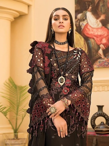 Multi Color Rinaz Fashion Maryam Gold Vol 7 Fox Georgette Embroidered Pakistani Suit Catalog