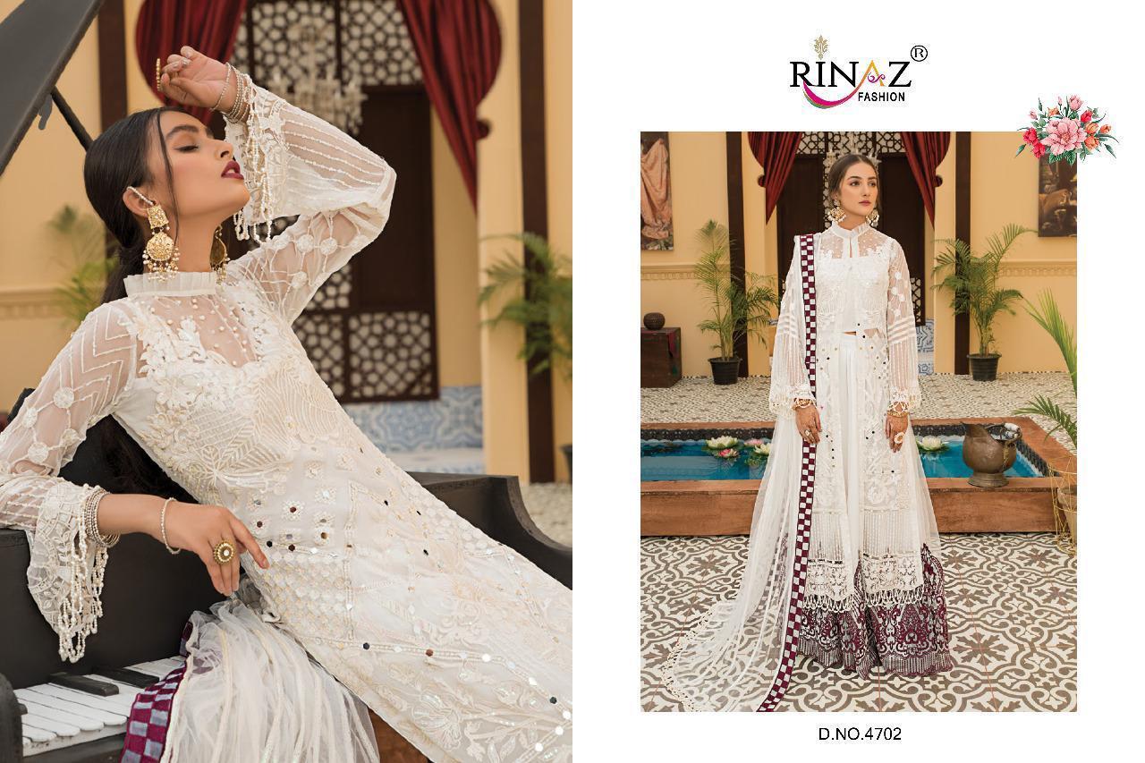 Rinaz Fashion Maryam Gold Vol 7 Fox Georgette Embroidered Pakistani Suit Catalog