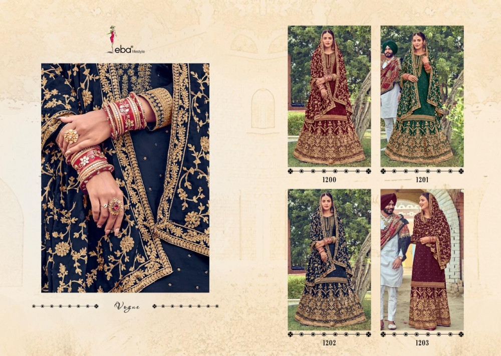 Eba Lifestyle Gulabi Rang Upada Silk Lehenga Style Salwar Suits Catalog