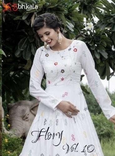 Khushboo Fashion Flory Vol 10 Georgette Anarkali Style Patry Wear Gown Catalog