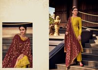Deepsy Suits Merci Linen Silk Embroidery Straight Suits Catalog
