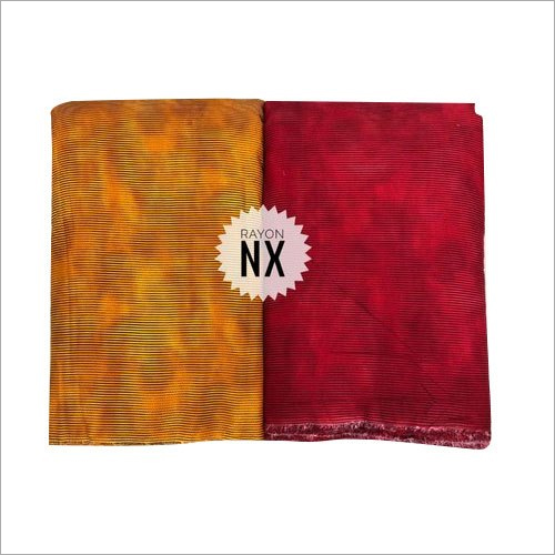 Fancy Red And Yellow Rayon Fabric Length: 50-100  Meter (M)
