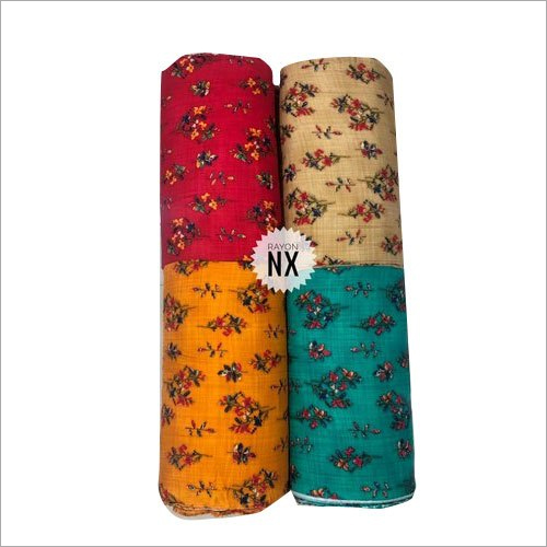 Fancy Floral Print Anarkali Kurti Rayon Fabric