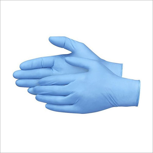 Blue And White Disposable Nitrile Medical Hand Gloves