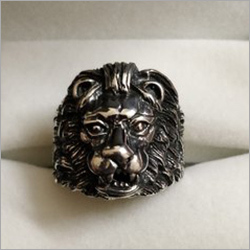 925 Sterling Silver Lion Design Ring