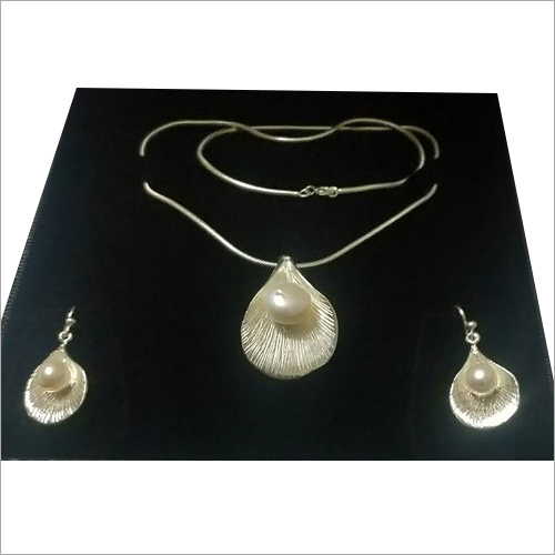 925 Sterling Silver 3 Piece Pearl Set By MOHAN GEMS