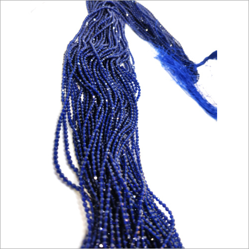 Natural Hydro Rodolite Faceted Blue Round Beads