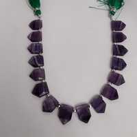 Natural Pentagon Fluorite Faceted Beads
