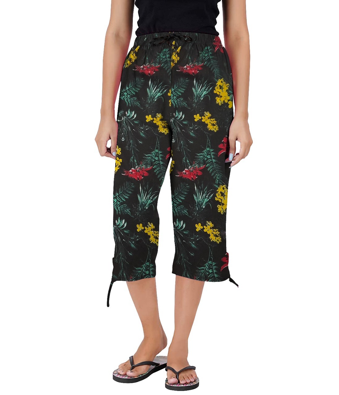 Ladies Cotton Printed Capri