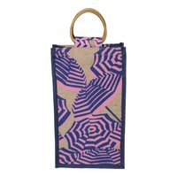 PP Laminated Jute Two Bottle Bag With Window