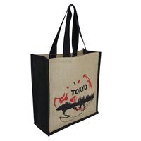 PP Laminated Natural Jute Bag With Web Handle