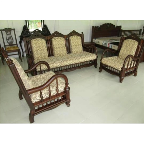 Wooden Fabric Sofa Set