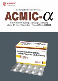 Methylcobalamin 1500mcg + Alpha Liopic Acid 100mg Vitamin  B1 10mg + Vitamin 3mg + Folic Acid 1.5mg  CAPSULE